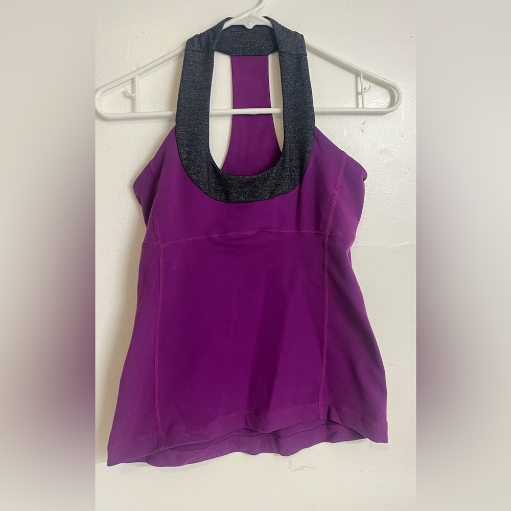 Lululemon Athletica Purple and Gray Performance Tank Top